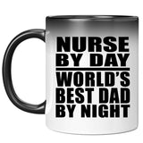 Nurse By Day World's Best Dad By Night - 11 Oz Color Changing Mug