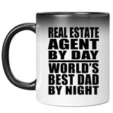 Real Estate Agent By Day World's Best Dad By Night - 11 Oz Color Changing Mug