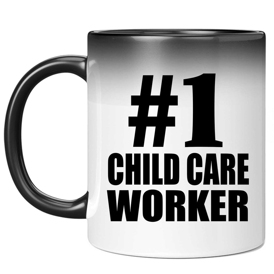 Number One #1 Child Care Worker - 11 Oz Color Changing Mug