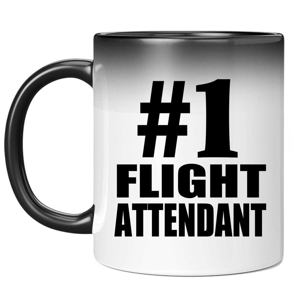 Number One #1 Flight Attendant - 11 Oz Color Changing Mug