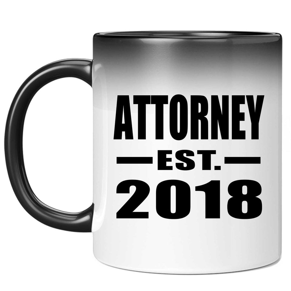 Attorney Established EST. 2018 - 11 Oz Color Changing Mug