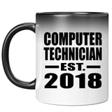 Computer Technician Established EST. 2018 - 11 Oz Color Changing Mug