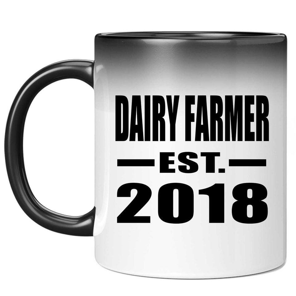 Dairy Farmer Established EST. 2018 - 11 Oz Color Changing Mug