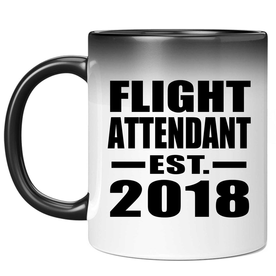 Flight Attendant Established EST. 2018 - 11 Oz Color Changing Mug