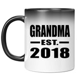 Grandma Established EST. 2018 - 11 Oz Color Changing Mug