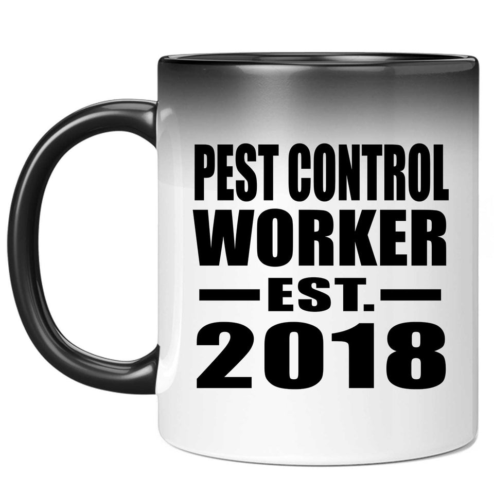 Pest Control Worker Established EST. 2018 - 11 Oz Color Changing Mug