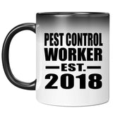 Pest Control Worker Established EST. 2018 - 11 Oz Color Changing Mug