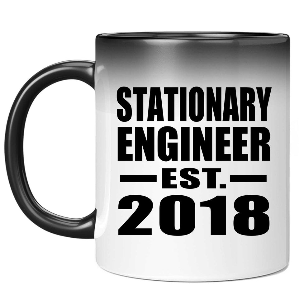Stationary Engineer Established EST. 2018 - 11 Oz Color Changing Mug