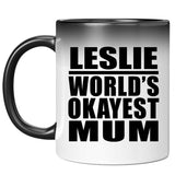Leslie World's Okayest Mum - 11 Oz Color Changing Mug