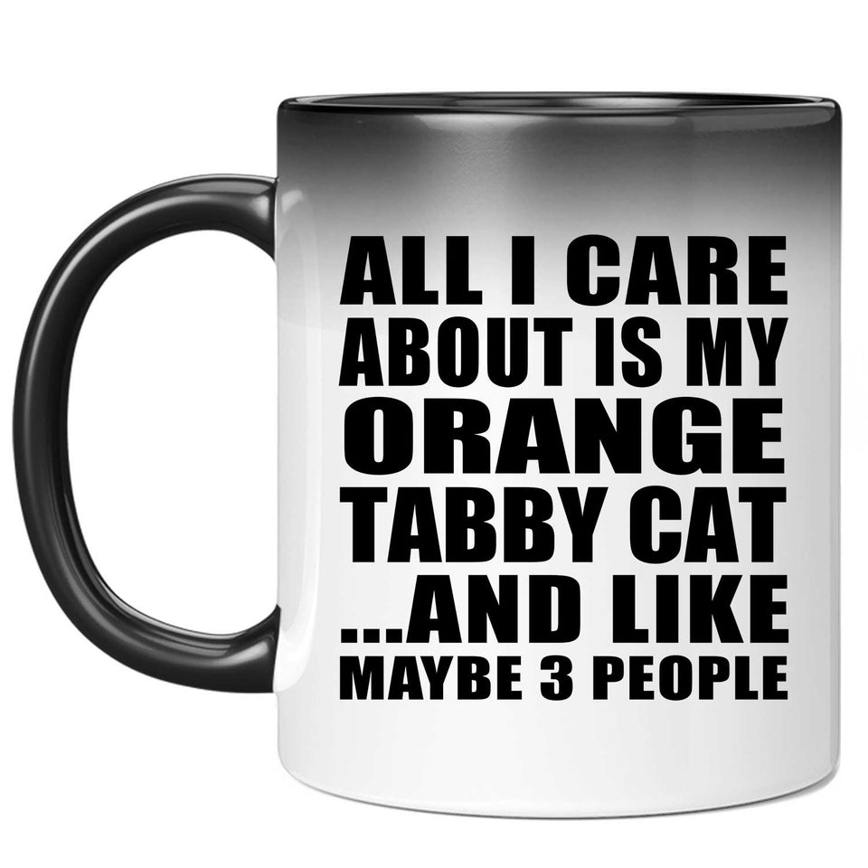 All I Care About Is My Orange Tabby Cat - 11 Oz Color Changing Mug