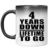 4th Anniversary 4 Years Down Lifetime To Go - 11 Oz Color Changing Mug