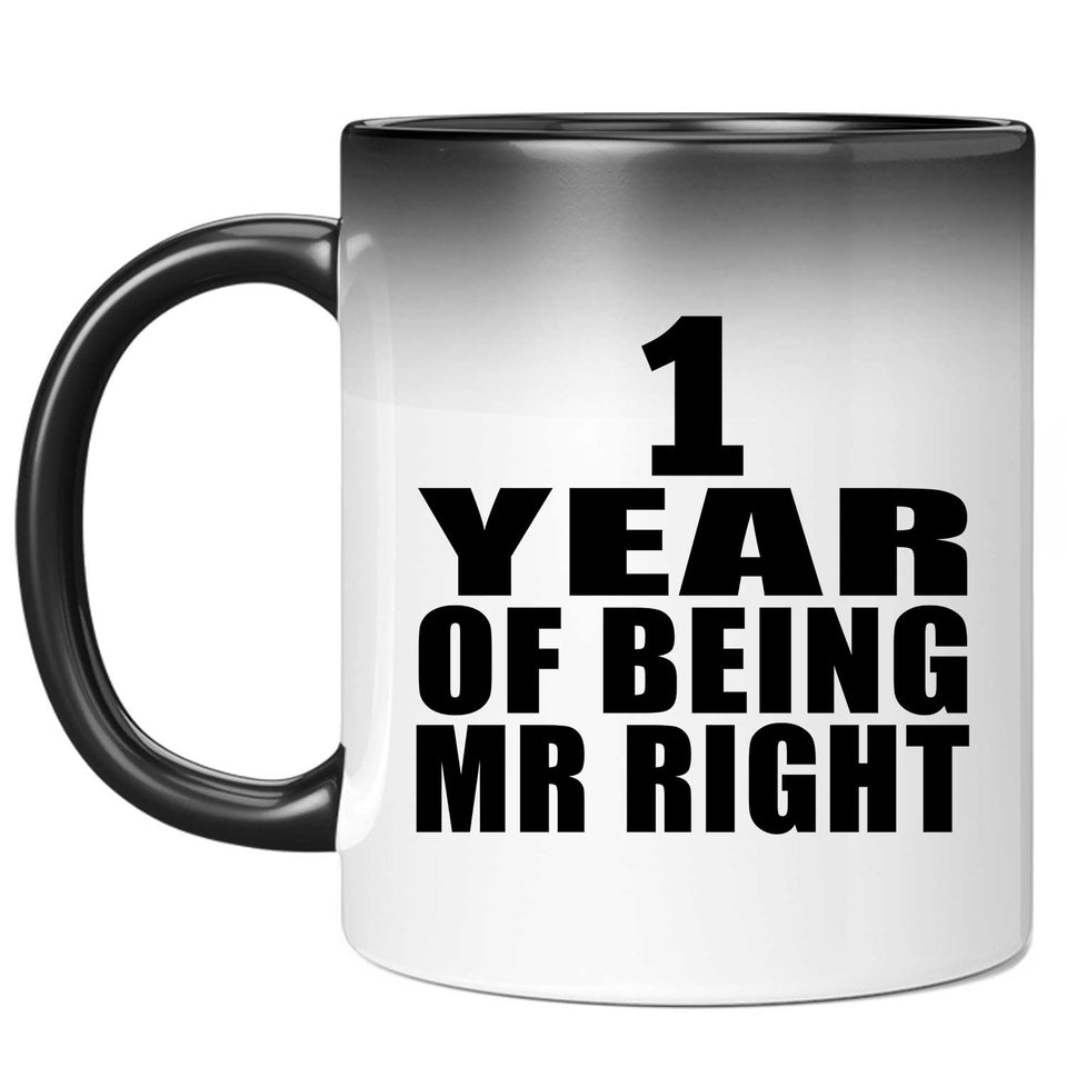 1st Anniversary 1 Year Of Being Mr Right - 11 Oz Color Changing Mug
