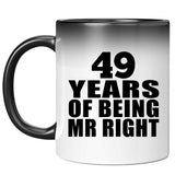 49th Anniversary 49 Years Of Being Mr Right - 11 Oz Color Changing Mug
