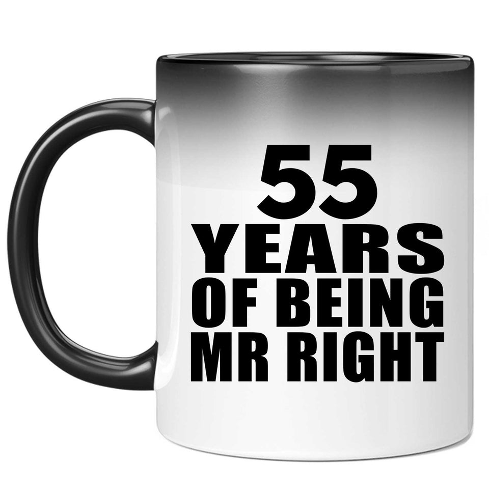 55th Anniversary 55 Years Of Being Mr Right - 11 Oz Color Changing Mug