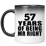 57th Anniversary 57 Years Of Being Mr Right - 11 Oz Color Changing Mug