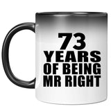 73rd Anniversary 73 Years Of Being Mr Right - 11 Oz Color Changing Mug