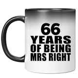 66th Anniversary 66 Years Of Being Mrs Right - 11 Oz Color Changing Mug