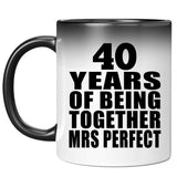 40th Anniversary 40 Years Of Being Mrs Perfect - 11 Oz Color Changing Mug