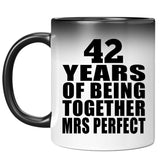 42nd Anniversary 42 Years Of Being Mrs Perfect - 11 Oz Color Changing Mug