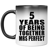 5th Anniversary 5 Years Of Being Mrs Perfect - 11 Oz Color Changing Mug