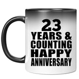 Happy 23rd Anniversary 23 Years & Counting - 11 Oz Color Changing Mug