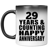 Happy 29th Anniversary 29 Years & Counting - 11 Oz Color Changing Mug