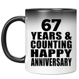 Happy 67th Anniversary 67 Years & Counting - 11 Oz Color Changing Mug