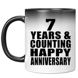 Happy 7th Anniversary 7 Years & Counting - 11 Oz Color Changing Mug