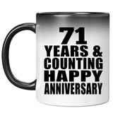 Happy 71st Anniversary 71 Years & Counting - 11 Oz Color Changing Mug