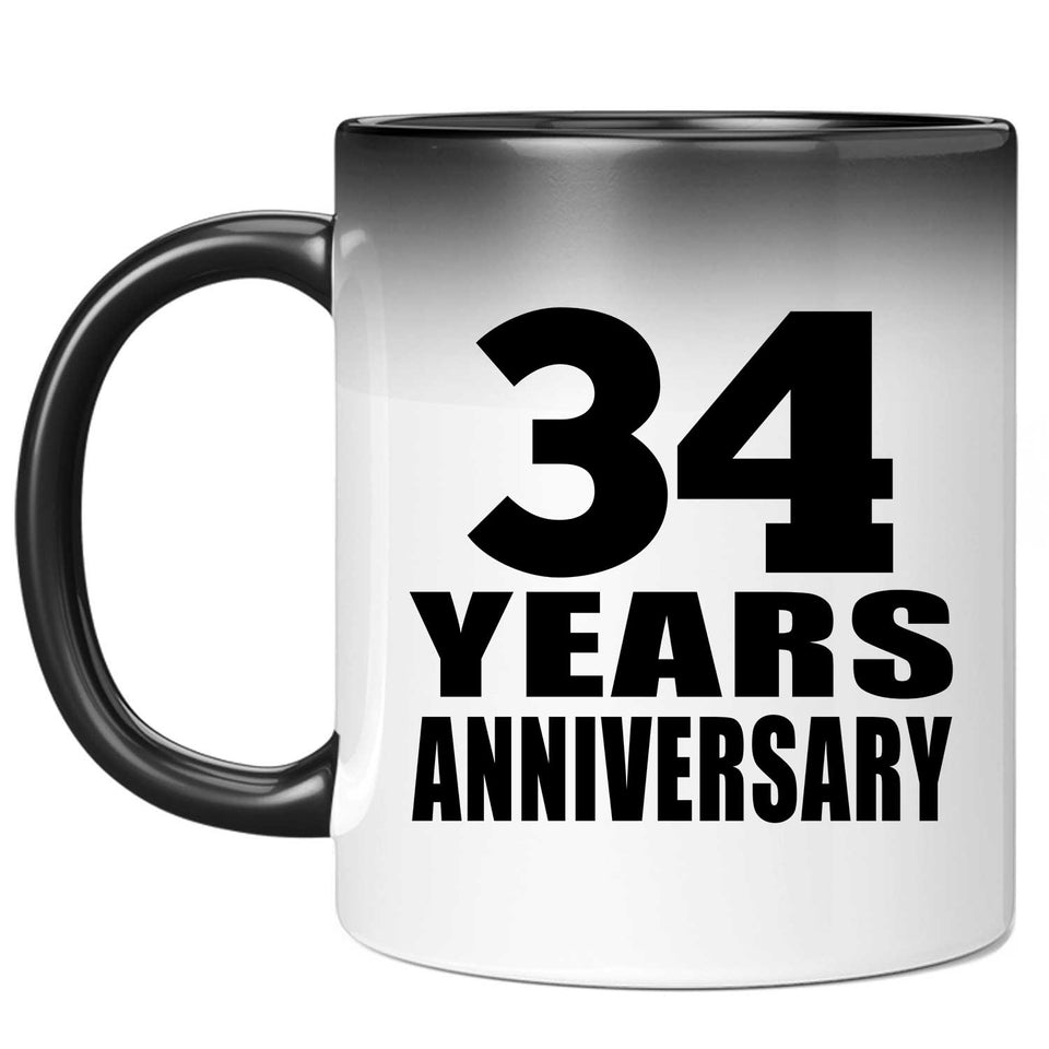 34th Anniversary 34 Years - 11 Oz Color Changing Mug
