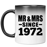 52nd Anniversary Mr & Mrs Since 1972 - 11 Oz Color Changing Mug