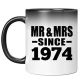 50th Anniversary Mr & Mrs Since 1974 - 11 Oz Color Changing Mug
