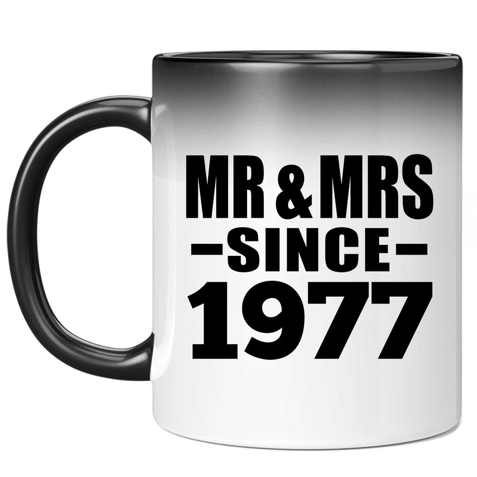 47th Anniversary Mr & Mrs Since 1977 - 11 Oz Color Changing Mug