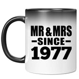 47th Anniversary Mr & Mrs Since 1977 - 11 Oz Color Changing Mug