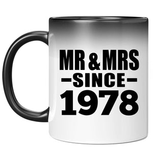 46th Anniversary Mr & Mrs Since 1978 - 11 Oz Color Changing Mug