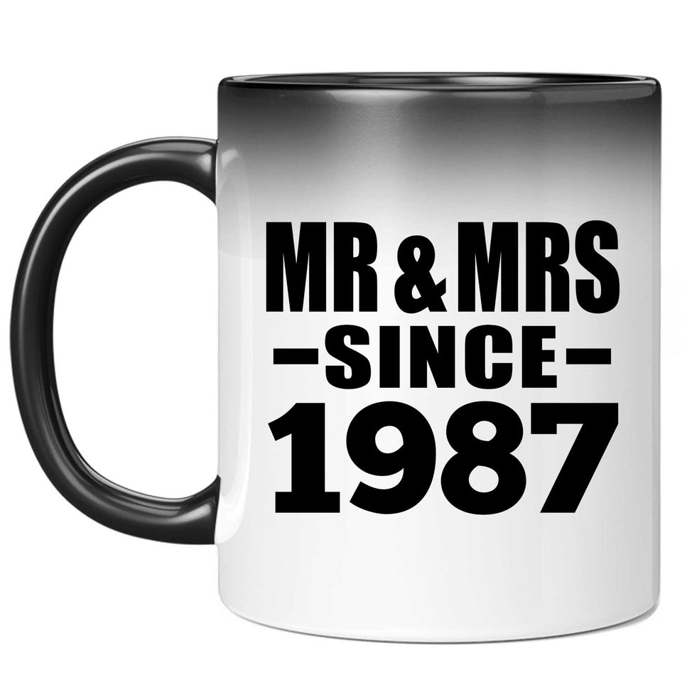 37th Anniversary Mr & Mrs Since 1987 - 11 Oz Color Changing Mug
