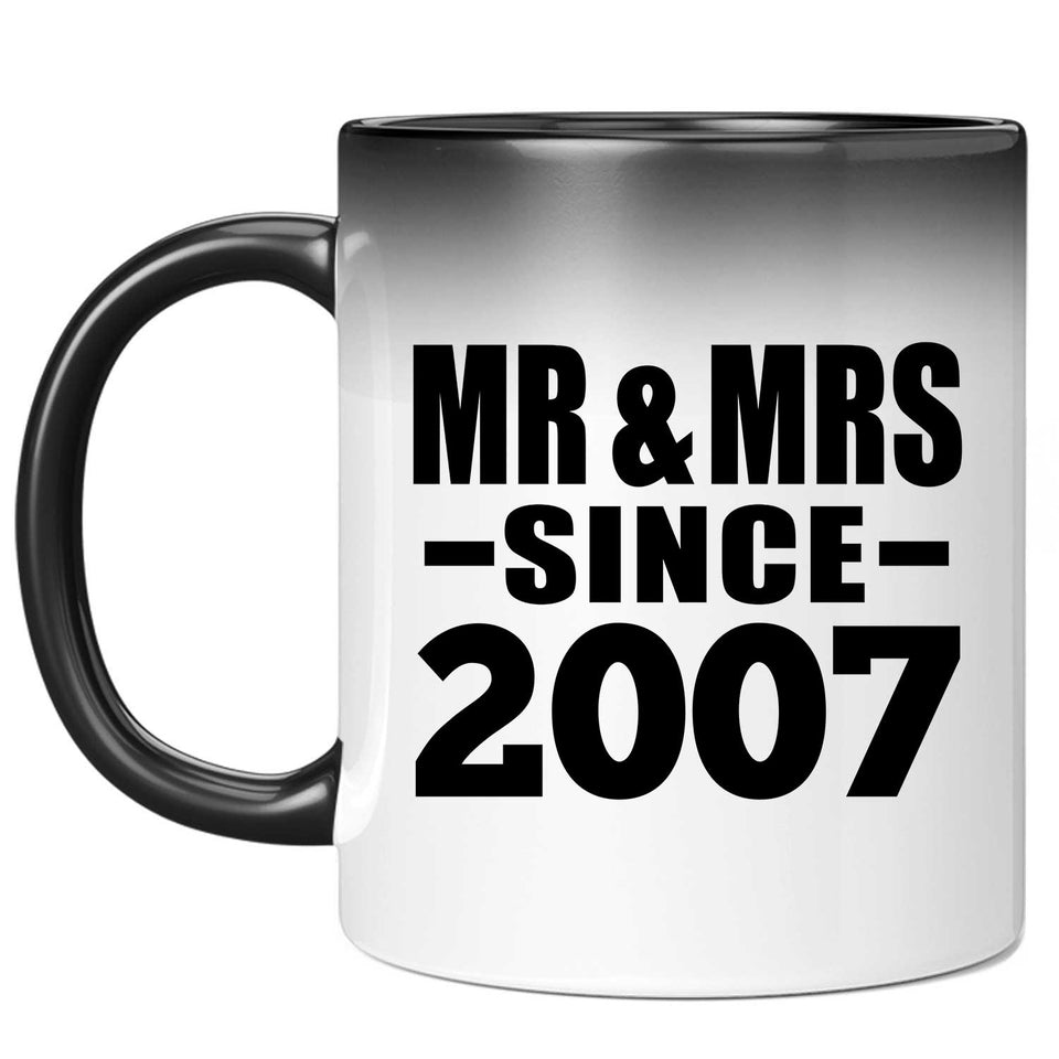 17th Anniversary Mr & Mrs Since 2007 - 11 Oz Color Changing Mug