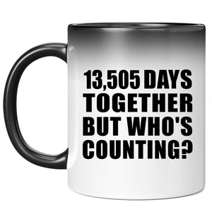 37th Anniversary 13,505 Days Together But Who's Counting - 11 Oz Color Changing Mug