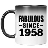 66th Birthday Fabulous Since 1958 - 11 Oz Color Changing Mug