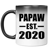 Papaw Established EST. 2020 - 11oz Color Changing Mug