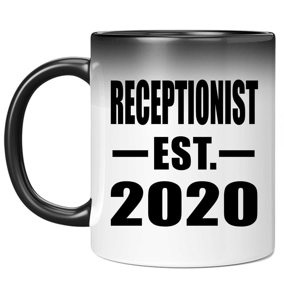 Receptionist Established EST. 2020 - 11oz Color Changing Mug