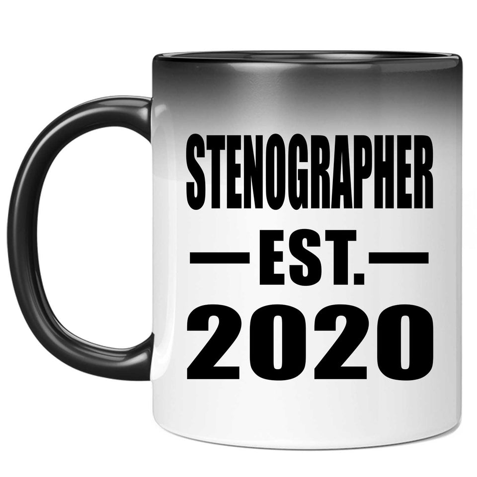 Stenographer Established EST. 2020 - 11oz Color Changing Mug