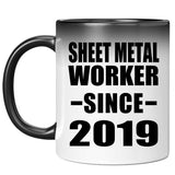 Sheet Metal Worker Since 2019 - 11oz Color Changing Mug