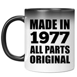 47th Birthday Made in 1977 All Parts Original - 11oz Color Changing Mug