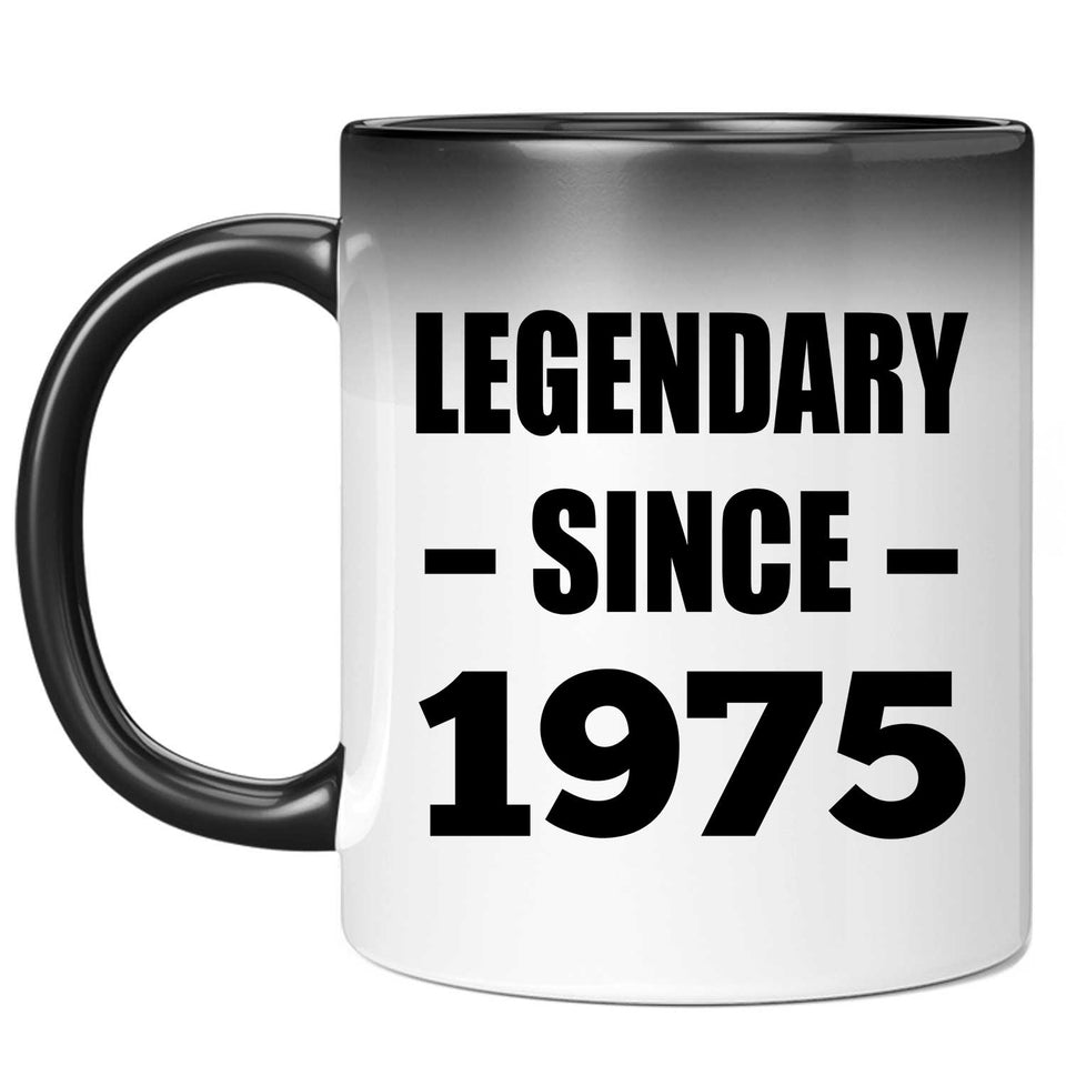 49th Birthday Legendary Since 1975 - 11oz Color Changing Mug