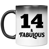 14th Birthday 14 & Fabulous - 11oz Color Changing Mug