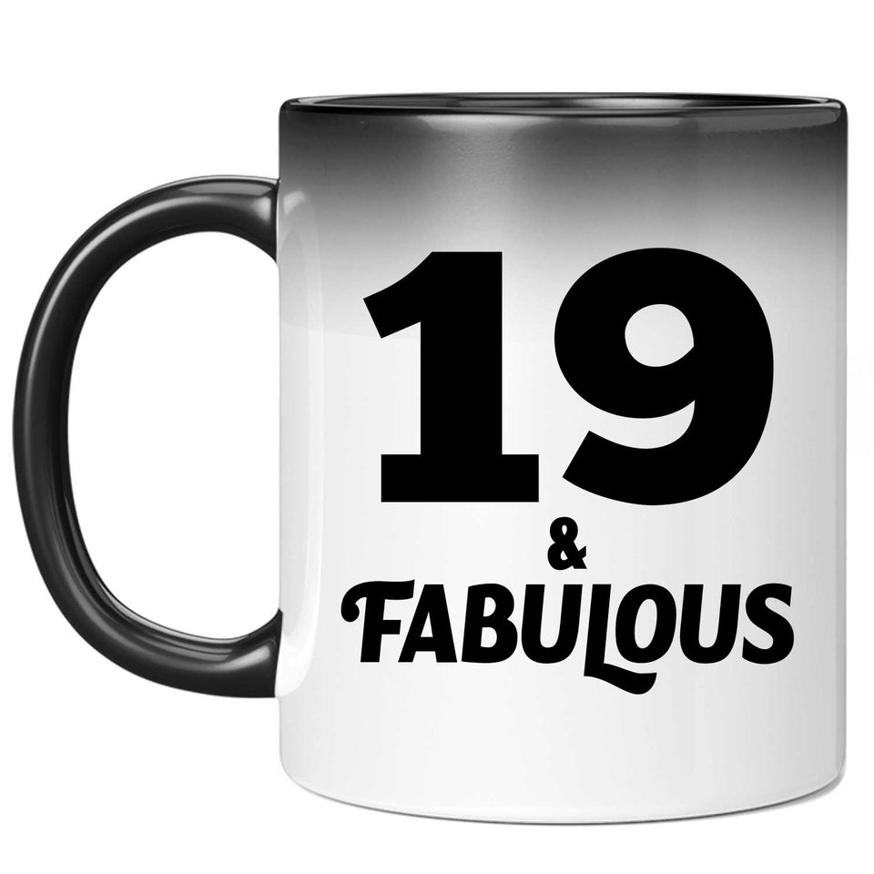 19th Birthday 19 & Fabulous - 11oz Color Changing Mug