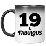 19th Birthday 19 & Fabulous - 11oz Color Changing Mug