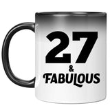 27th Birthday 27 & Fabulous - 11oz Color Changing Mug