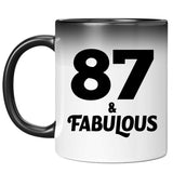 87th Birthday 87 & Fabulous - 11oz Color Changing Mug